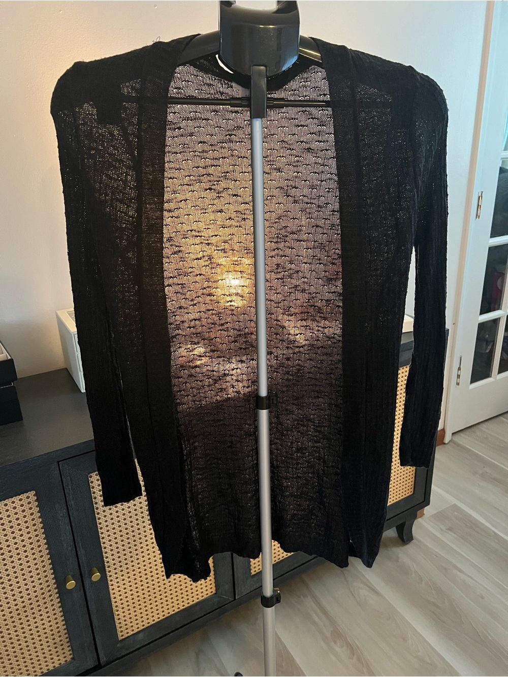 Mossimo Supply Co. Black Open-Front Sheer Cardigan